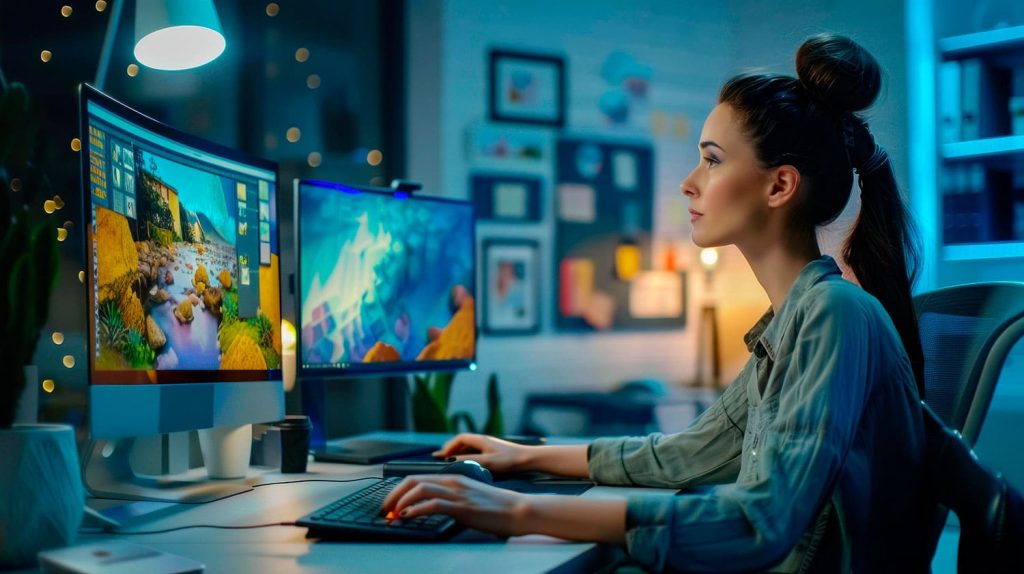 Profissional criando site responsivo em agência de web design da Elemento Digital em Londrina