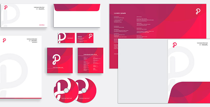 Materiais de identidade visual para branding e design estratégico da marca