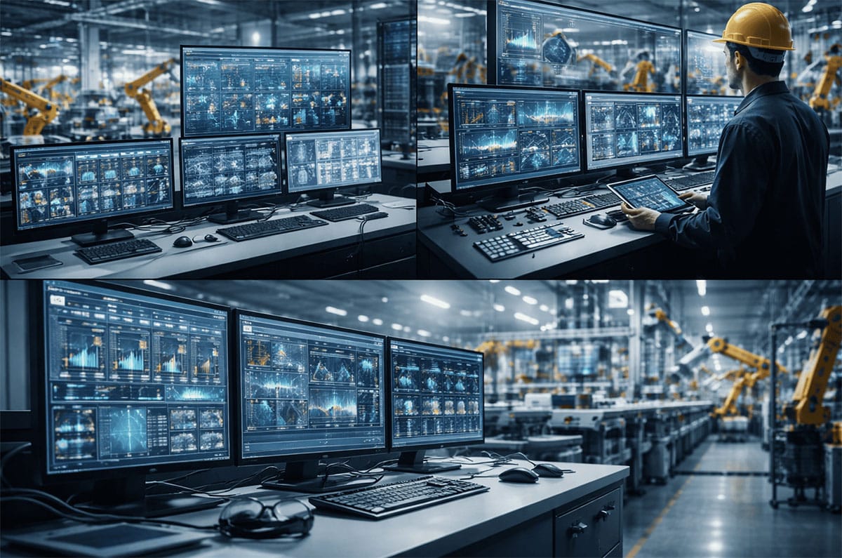 Monitoramento técnico e automação industrial em ambiente produtivo