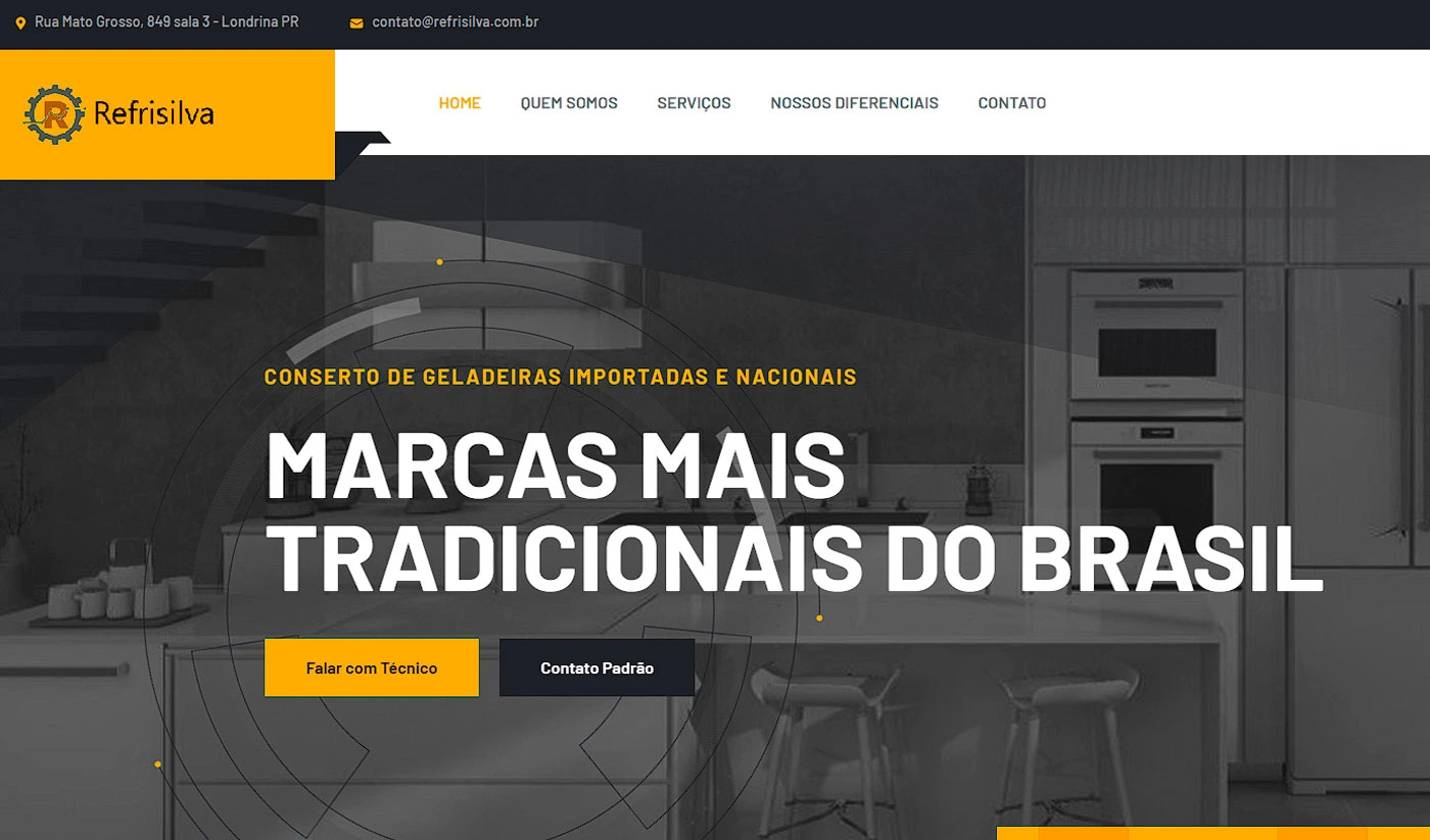 Projeto Refrisilva desenvolvido pela Elemento Digital